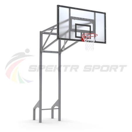 Купить Стойка баскетбольная уличная усиленная со щитом из оргстекла, кольцом и сеткой SP D 413 в Горно-Алтайске 